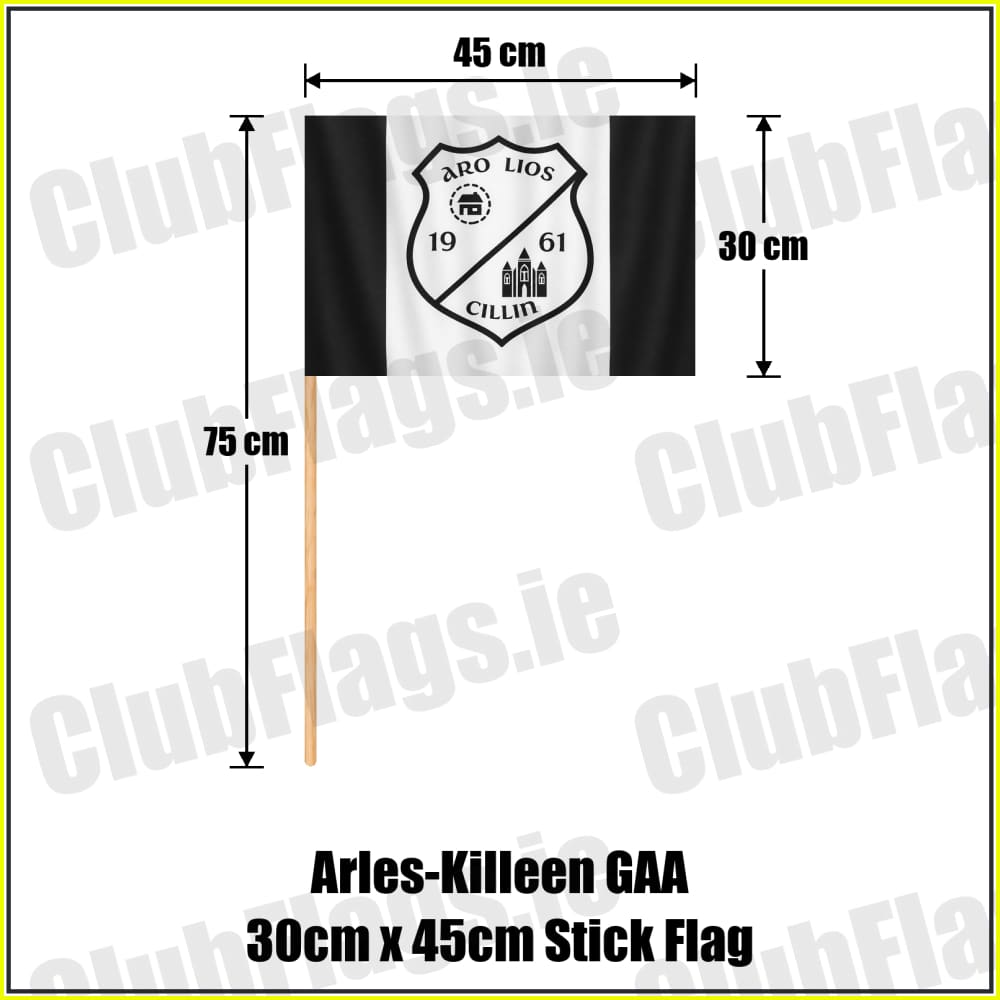 Arles-Killeen GAA 30cm x 45cm Stick Flag - ClubFlags.ie