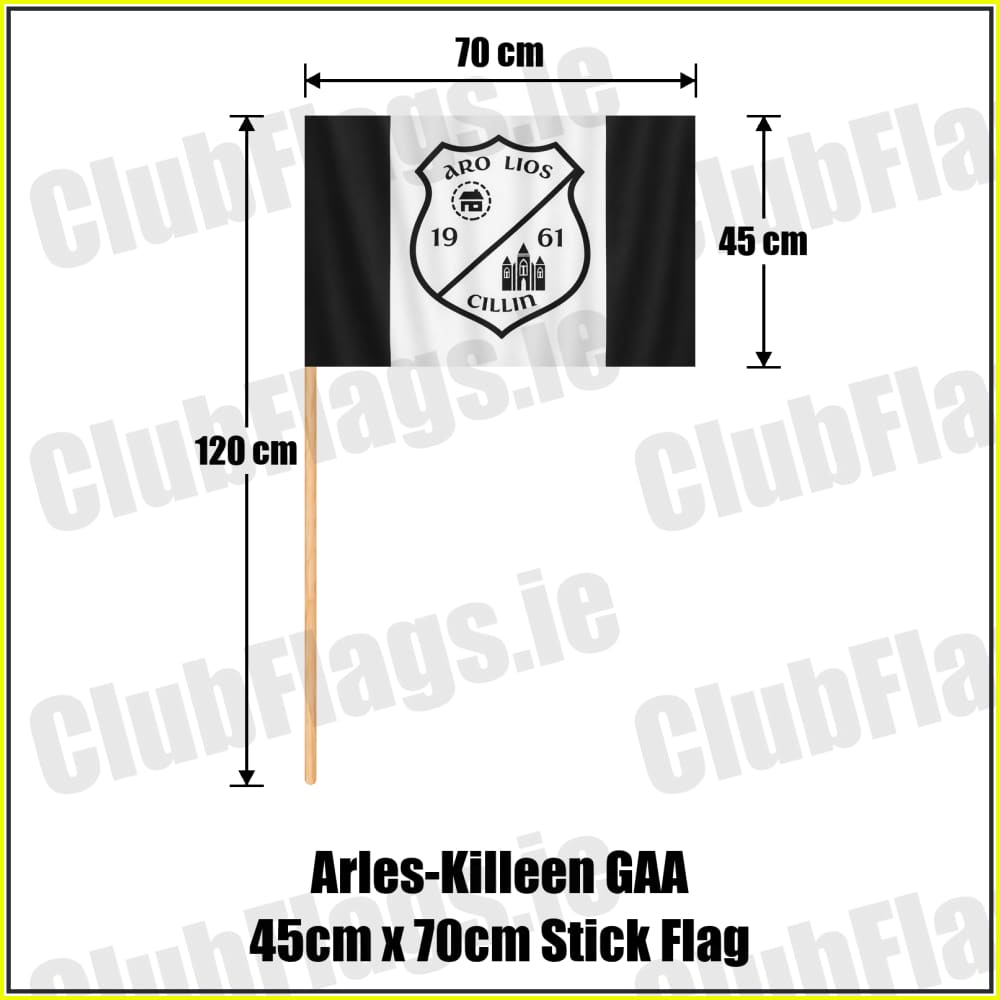 Arles-Killeen GAA 45cm x 70cm Stick Flag - ClubFlags.ie