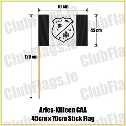 Arles-Killeen GAA 45cm x 70cm Stick Flag - ClubFlags.ie
