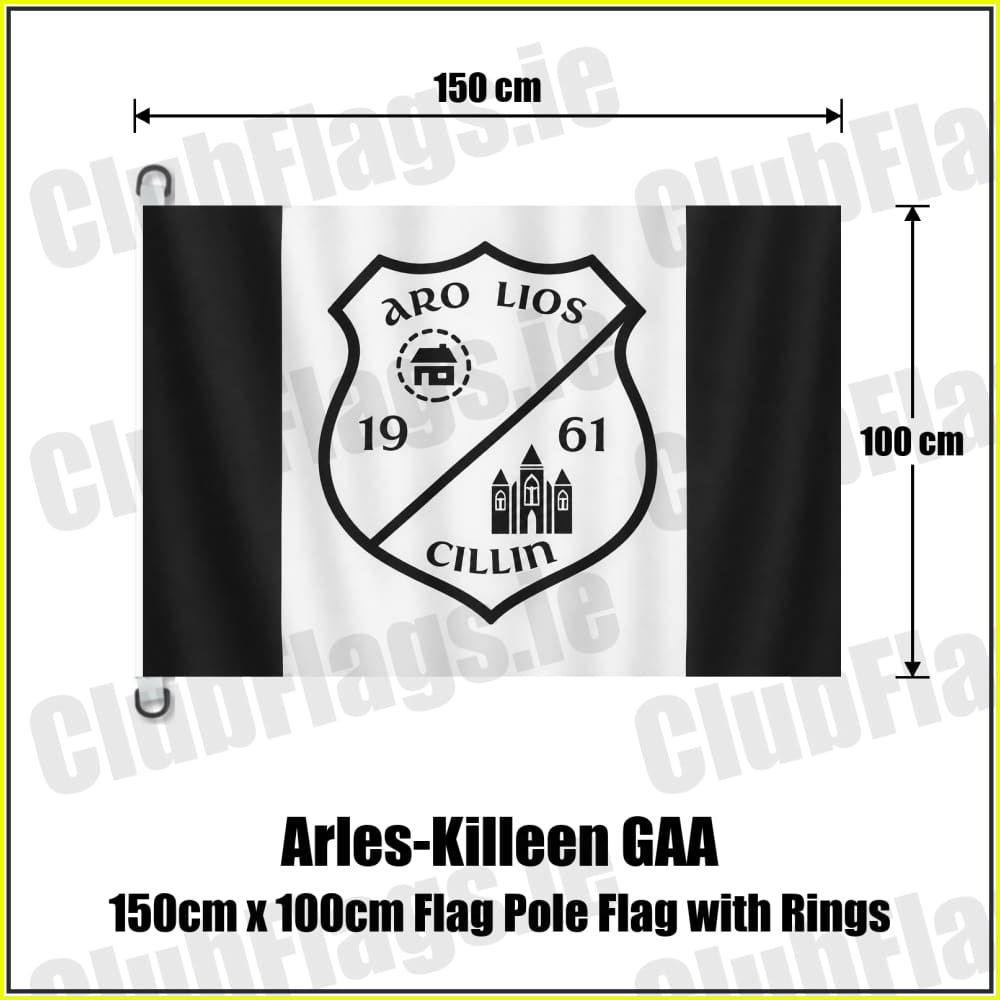 Arles-Killeen GAA 150cm x 100cm Flag Pole Flag with Rings - ClubFlags.ie