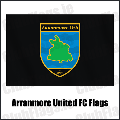 Arranmore United FC Flags with the club crest and colours, Donegal Football - ClubFlags.ie