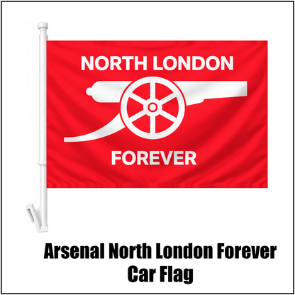 Arsenal North London Forever Car Flag - ClubFlags.ie
