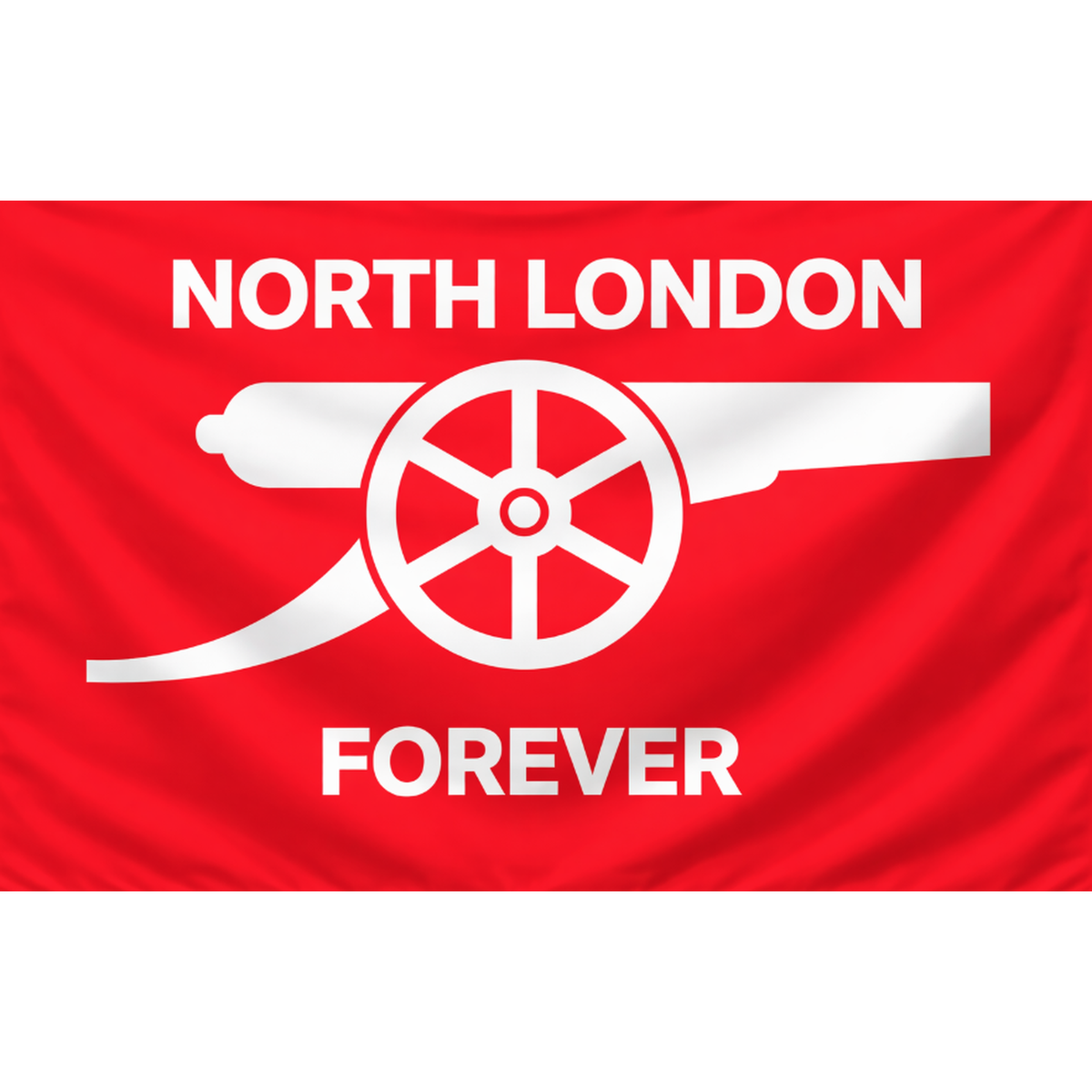 Arsenal North London Forever club flag artwork - ClubFlags.ie