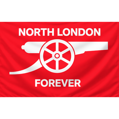 Arsenal North London Forever club flag artwork - ClubFlags.ie