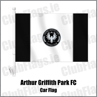 Arthur Griffith Park FC Car Flag with the club crest and colours, Dublin Football - ClubFlags.ie
