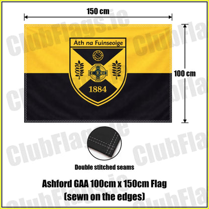 Ashford GAA 100cm x 150cm Flag (sewn on the edges) - ClubFlags.ie