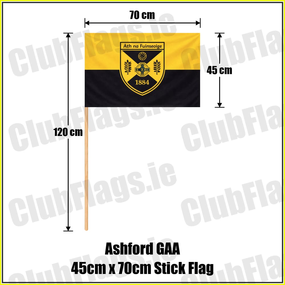 Ashford GAA 45cm x 70cm Stick Flag - ClubFlags.ie