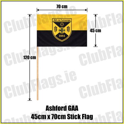Ashford GAA 45cm x 70cm Stick Flag - ClubFlags.ie