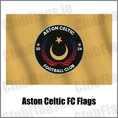Aston Celtic FC Flags with the club crest and colours, Louth Football - ClubFlags.ie