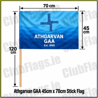 Athgarvan GAA 45cm x 70cm Stick Flag - Irish Club Flag Kildare GAA