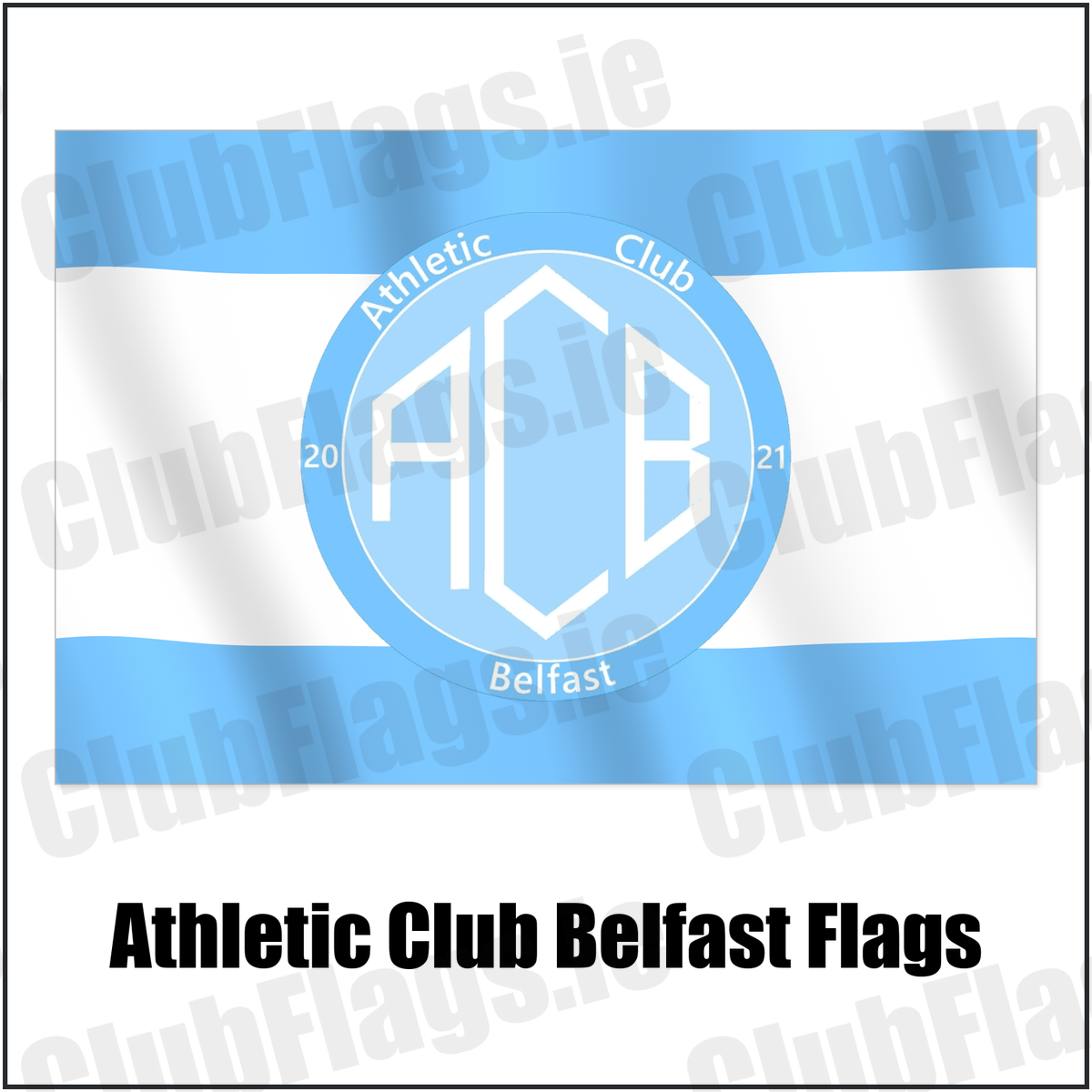Athletic Club Belfast Flags with the club crest and colours, Antrim Football - ClubFlags.ie