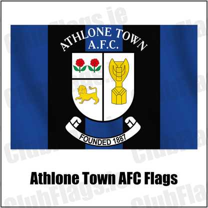 Athlone Town AFC Flags with the club crest and colours, Westmeath Football - ClubFlags.ie