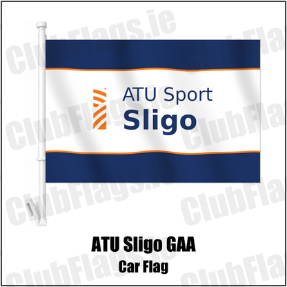 ATU Sligo GAA Car Flag with the club crest and colours, Sligo GAA - ClubFlags.ie