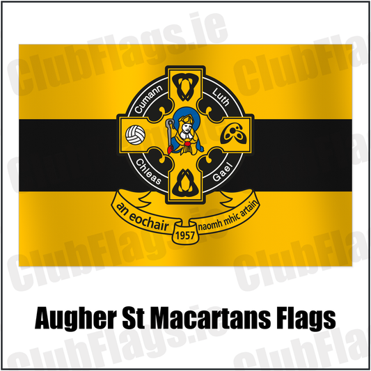 Augher St Macartans Flags with the club crest and colours, Tyrone GAA - ClubFlags.ie