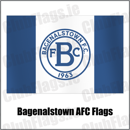 Bagenalstown AFC Flags with the club crest and colours, Carlow football - ClubFlags.ie