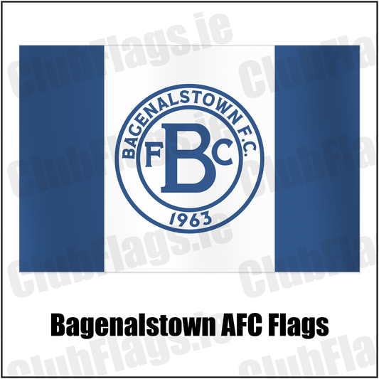 Bagenalstown AFC Flags with the club crest and colours, Carlow football - ClubFlags.ie