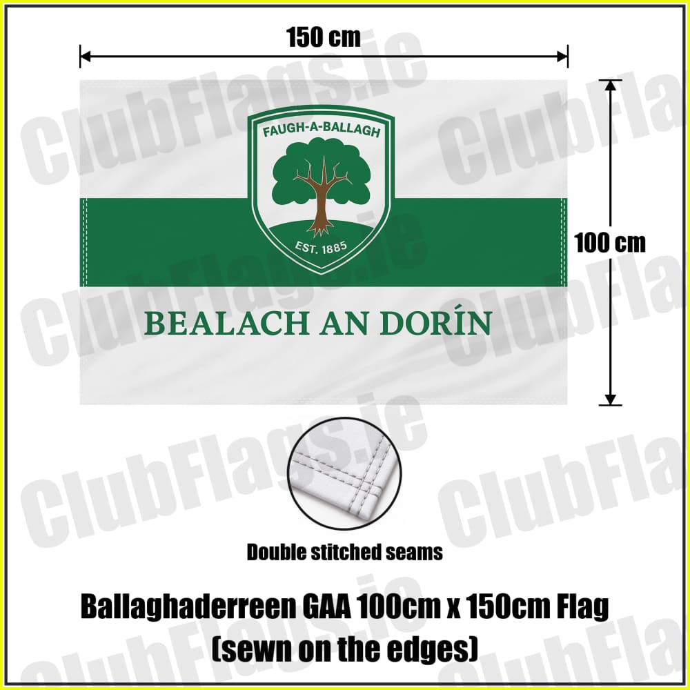 Ballaghaderreen GAA 100cm x 150cm Flag (sewn on the edges) - ClubFlags.ie