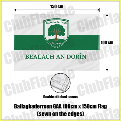 Ballaghaderreen GAA 100cm x 150cm Flag (sewn on the edges) - ClubFlags.ie