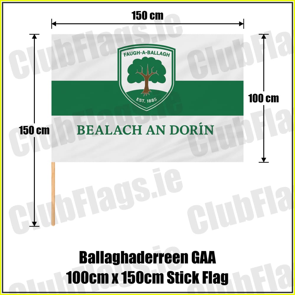 Ballaghaderreen GAA 100cm x 150cm Stick Flag - ClubFlags.ie