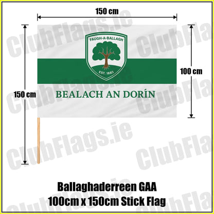 Ballaghaderreen GAA 100cm x 150cm Stick Flag - ClubFlags.ie