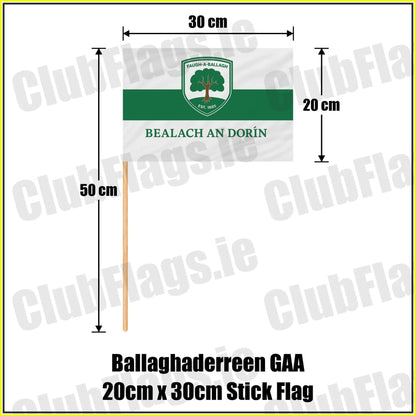 Ballaghaderreen GAA 20cm x 30cm Stick Flag - ClubFlags.ie