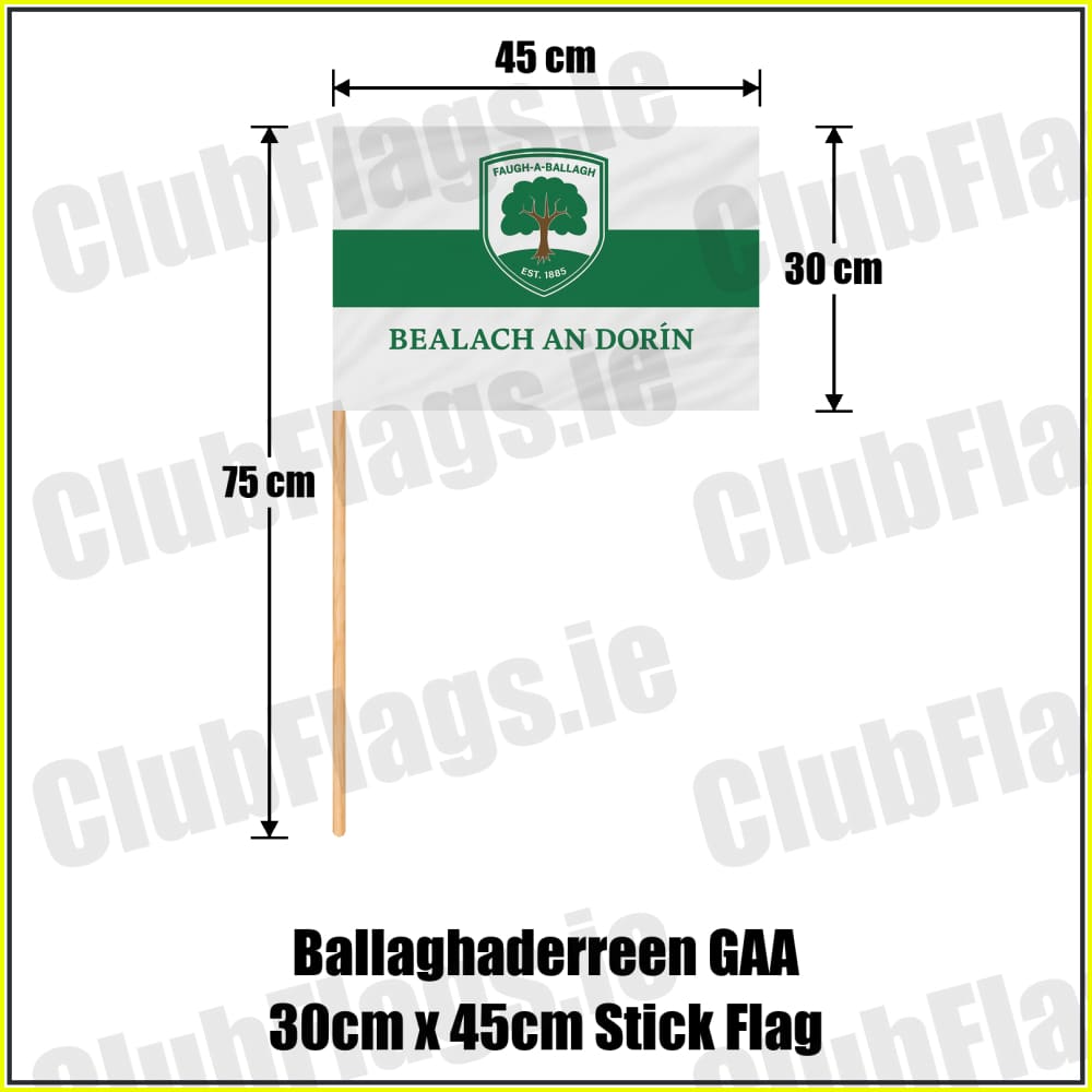 Ballaghaderreen GAA 30cm x 45cm Stick Flag - ClubFlags.ie