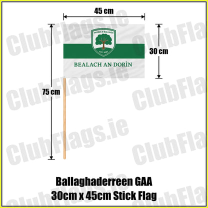 Ballaghaderreen GAA 30cm x 45cm Stick Flag - ClubFlags.ie
