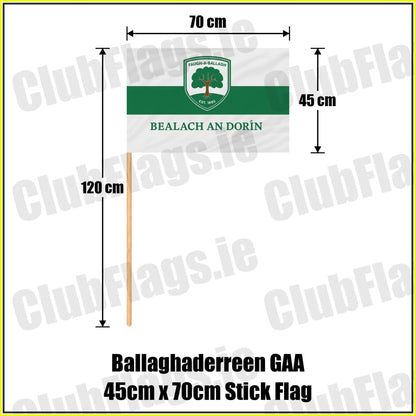 Ballaghaderreen GAA 45cm x 70cm Stick Flag - ClubFlags.ie