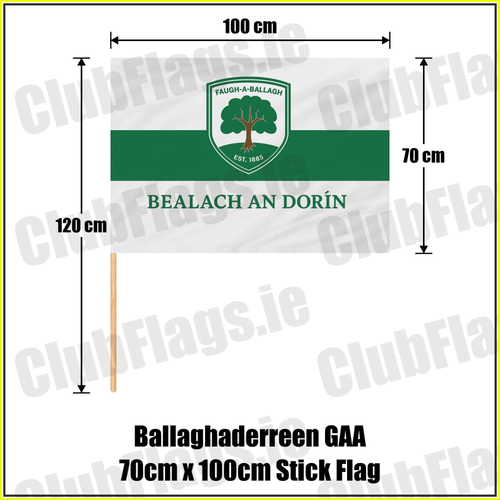 Ballaghaderreen GAA 70cm x 100cm Stick Flag - ClubFlags.ie
