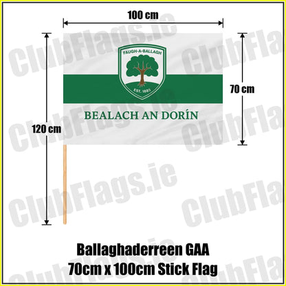 Ballaghaderreen GAA 70cm x 100cm Stick Flag - ClubFlags.ie