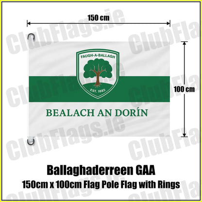 Ballaghaderreen GAA 150cm x 100cm Flag Pole Flag with Rings - ClubFlags.ie