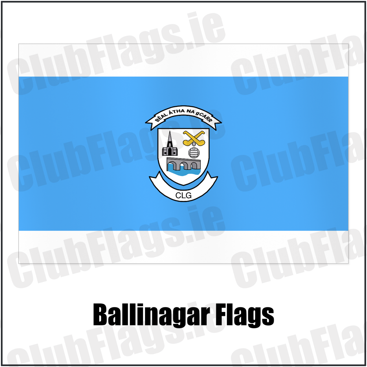 Ballinagar Flags with the club crest and colours, Offaly GAA - ClubFlags.ie