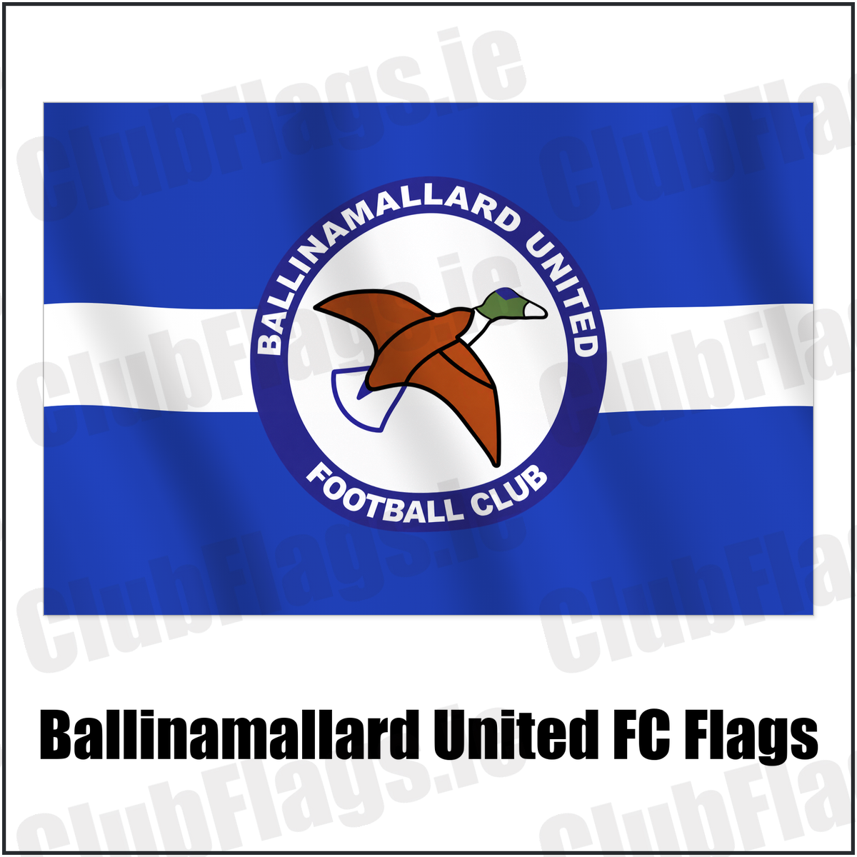 Ballinamallard United FC Flags with the verified club crest and colours, Fermanagh Football - ClubFlags.ie