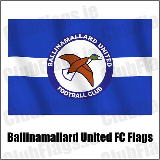 Ballinamallard United FC Flags with the verified club crest and colours, Fermanagh Football - ClubFlags.ie