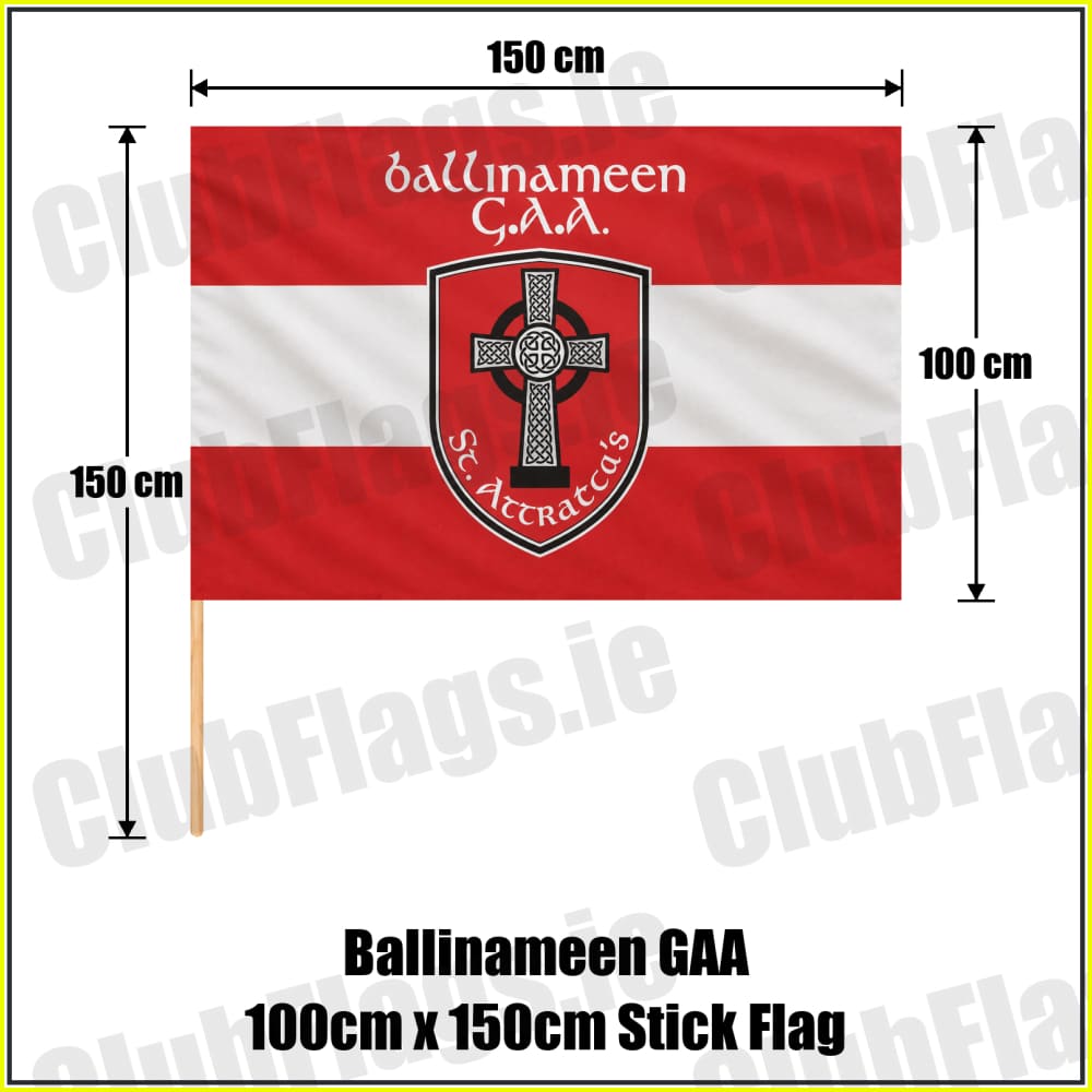 Ballinameen GAA 100cm x 150cm Stick Flag - ClubFlags.ie