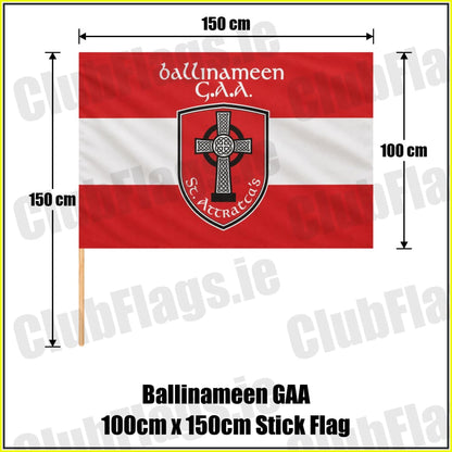 Ballinameen GAA 100cm x 150cm Stick Flag - ClubFlags.ie