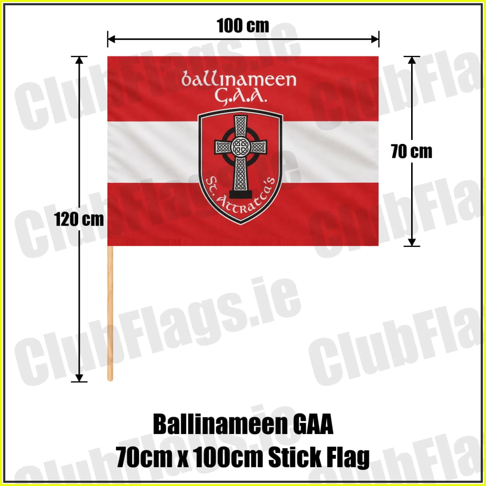 Ballinameen GAA 70cm x 100cm Stick Flag - ClubFlags.ie