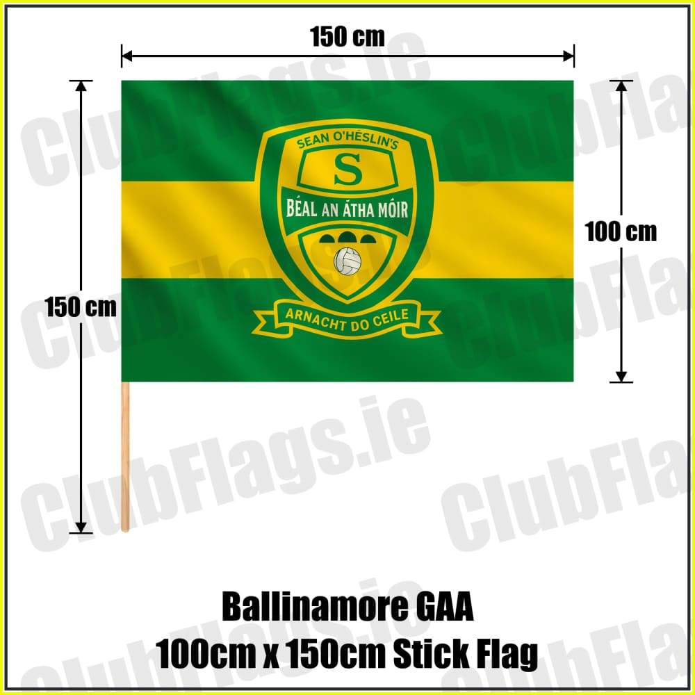 Ballinamore GAA 100cm x 150cm Stick Flag - ClubFlags.ie