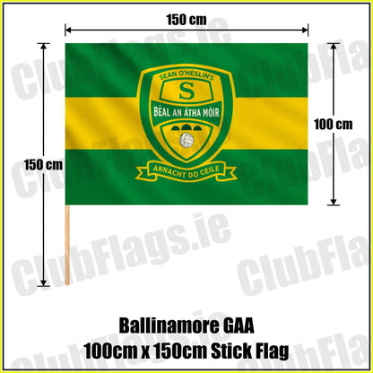 Ballinamore GAA 100cm x 150cm Stick Flag - ClubFlags.ie