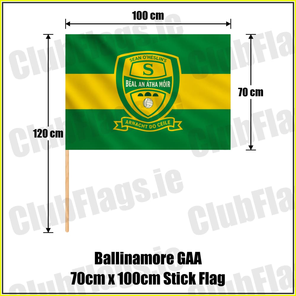 Ballinamore GAA 70cm x 100cm Stick Flag - ClubFlags.ie
