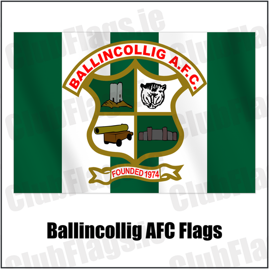 Ballincollig AFC Flags with the verified club crest and colours, Cork Football - ClubFlags.ie