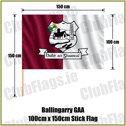 Ballingarry GAA 100cm x 150cm Stick Flag - ClubFlags.ie