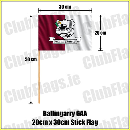 Ballingarry GAA 20cm x 30cm Stick Flag - ClubFlags.ie