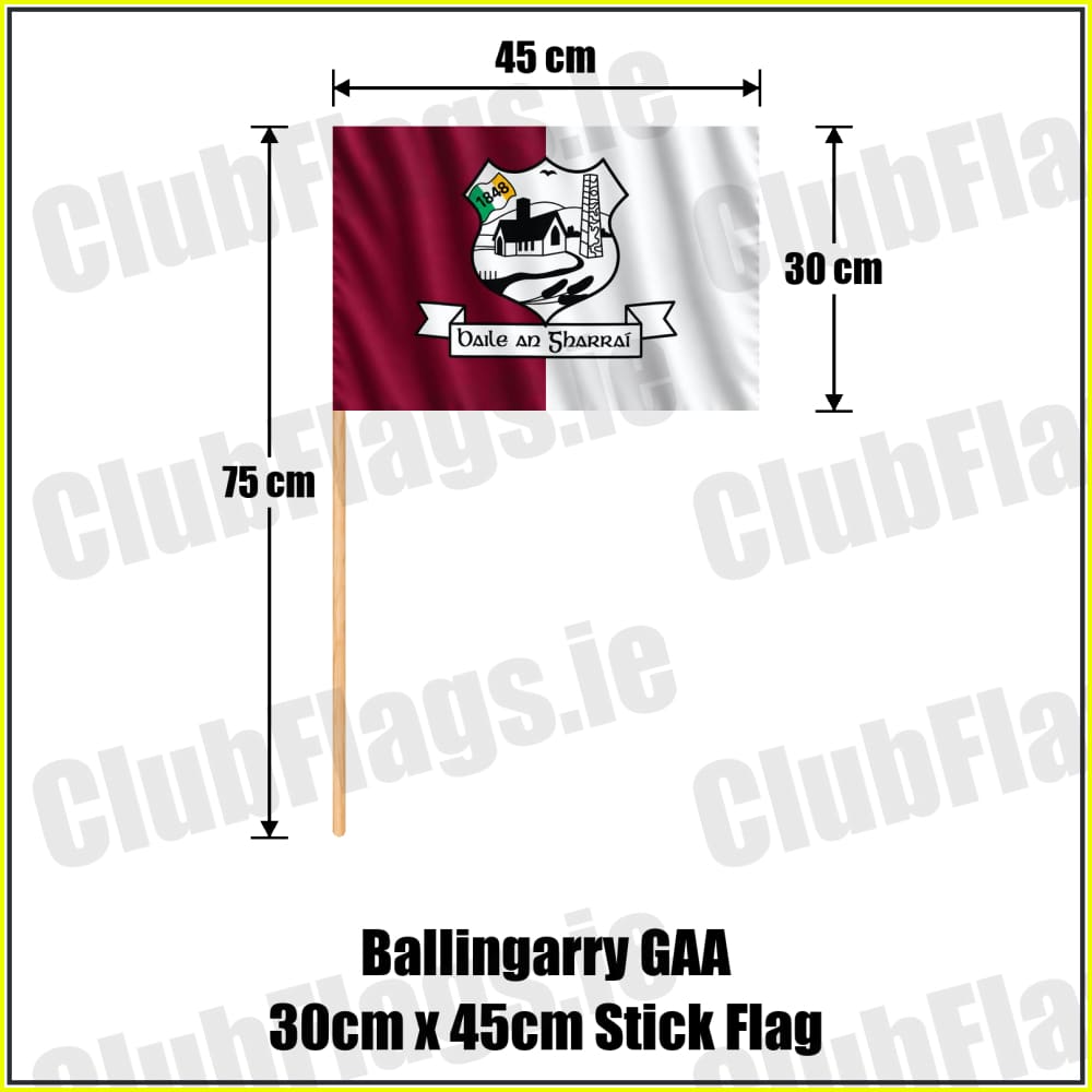 Ballingarry GAA 30cm x 45cm Stick Flag - ClubFlags.ie