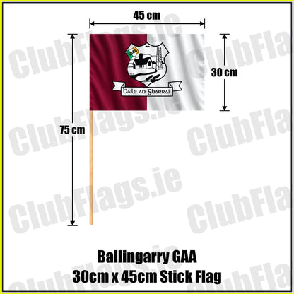 Ballingarry GAA 30cm x 45cm Stick Flag - ClubFlags.ie