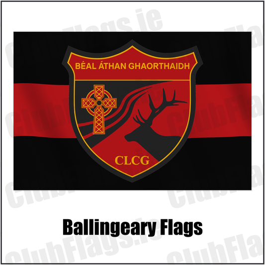 Ballingeary Flags with the verified club crest and colours, Cork GAA - ClubFlags.ie