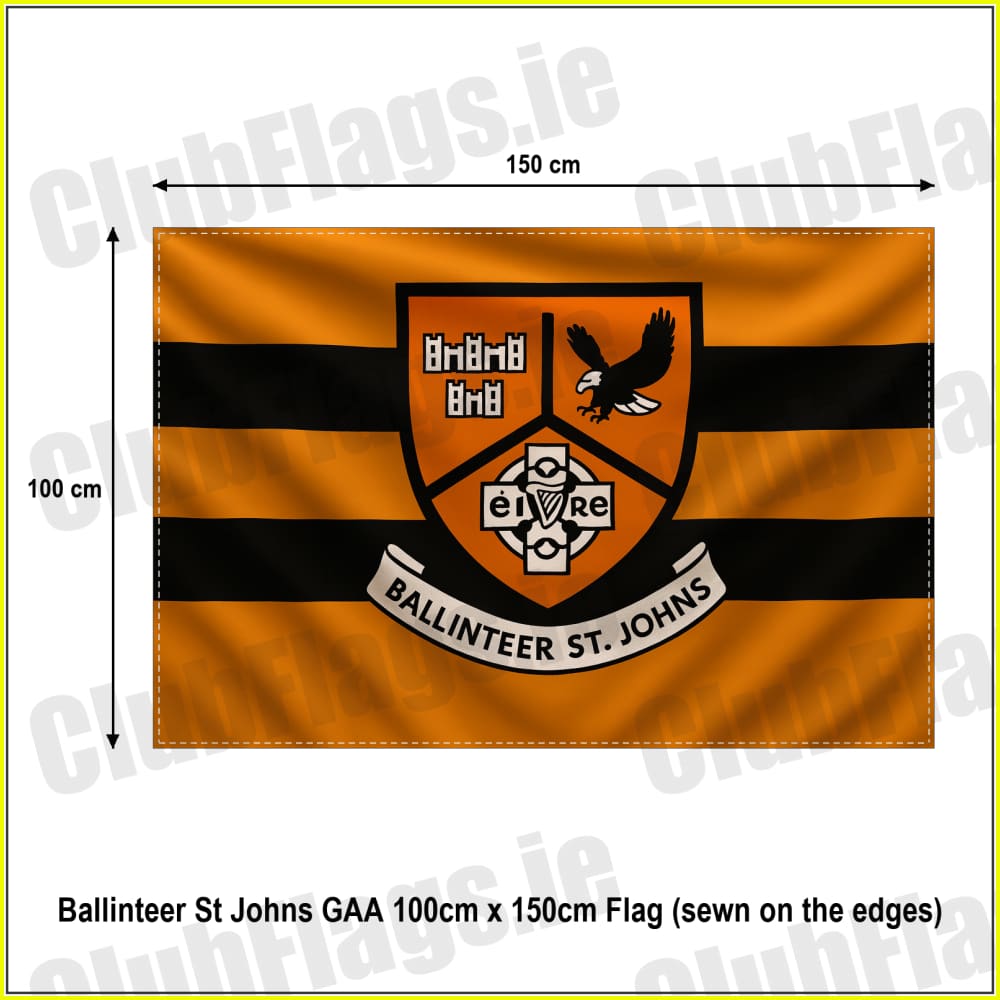 Ballinteer St Johns GAA 100cm x 150cm Flag (sewn on the edges) - ClubFlags.ie