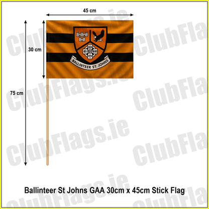 Ballinteer St Johns GAA 30cm x 45cm Stick Flag - ClubFlags.ie