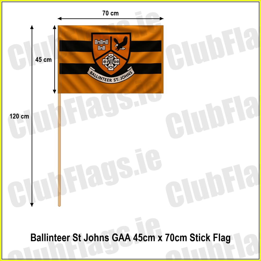 Ballinteer St Johns GAA 45cm x 70cm Stick Flag - ClubFlags.ie