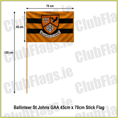 Ballinteer St Johns GAA 45cm x 70cm Stick Flag - ClubFlags.ie